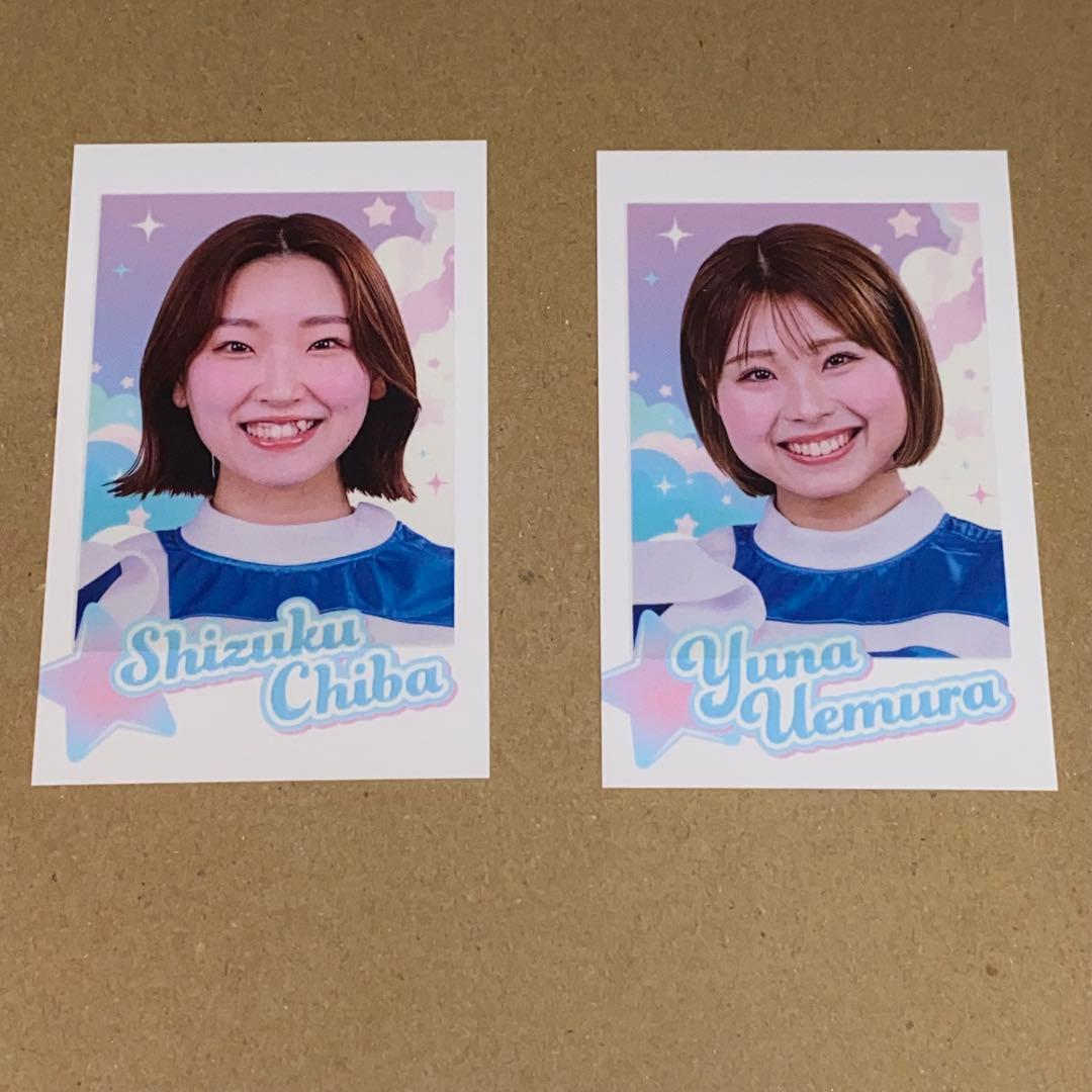 し*ん様 ファイターズガール チェキ風カード2枚 ハードブロマイド2枚