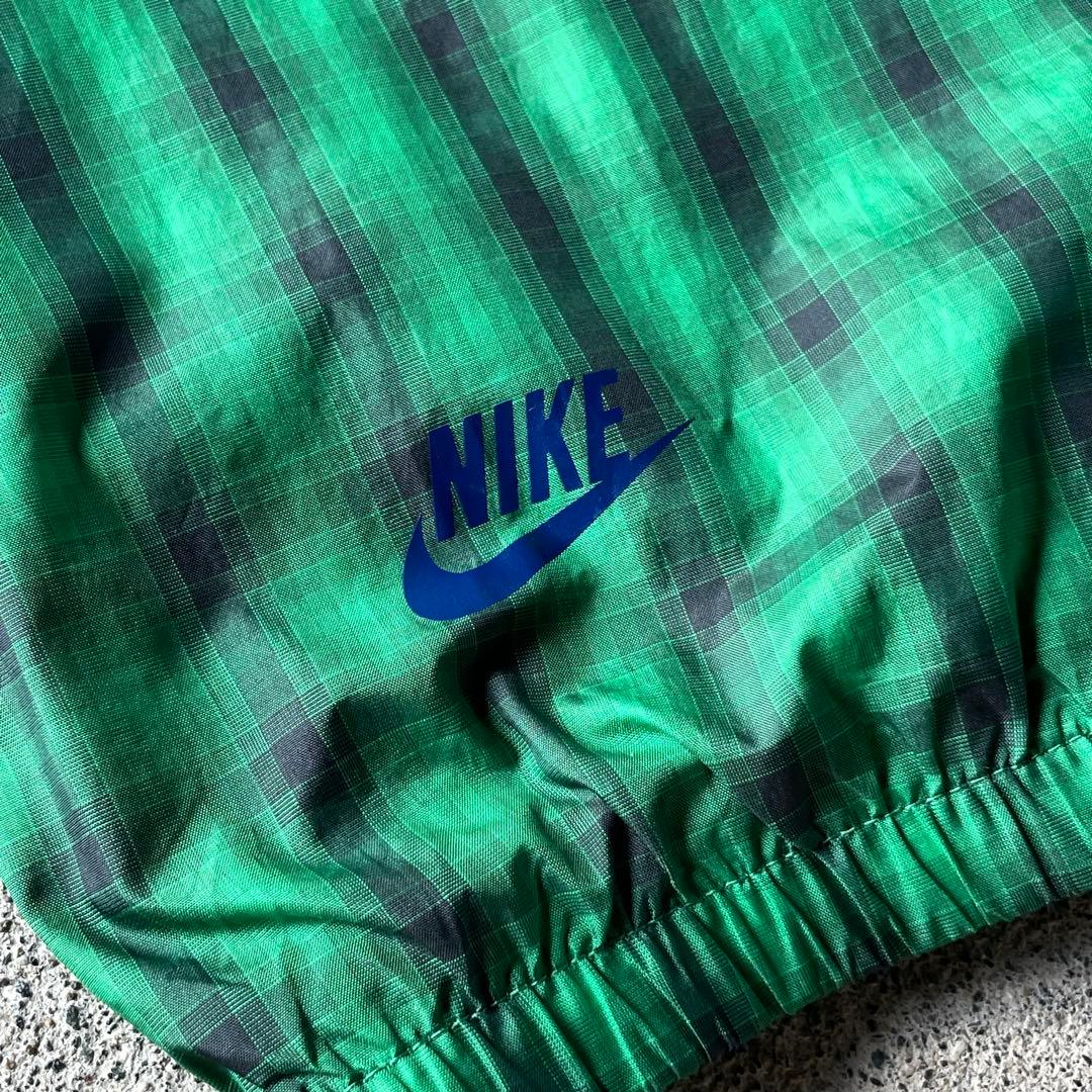 00s old nike check pattern shell jacket - メルカリ
