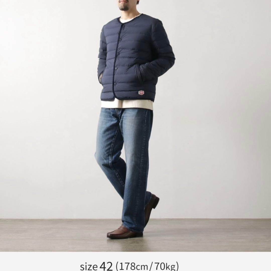 バンソンエミレイユ ステッチレスダウンカーディガン 42 ダウン