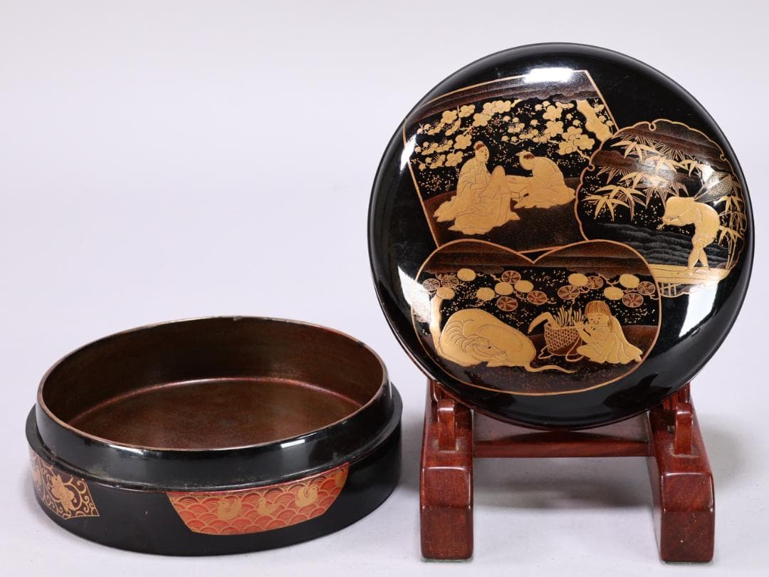 前田家伝来 江戸期 天下一中嶋和泉守貞次作 松竹梅五曜玄武紋様 古鏡