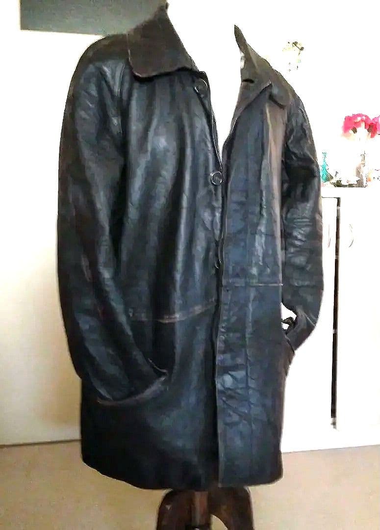 限界最終価格60sVintageフランス軍 ファイヤーマン レザージャケット