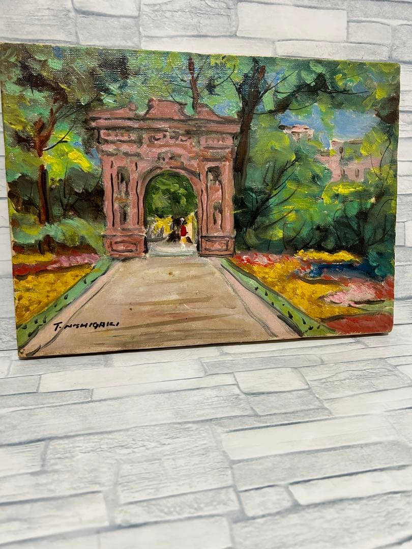 額縁有無は相談可能。T.NISHIGAKI ハイデンベルグの城門 ドイツ F4