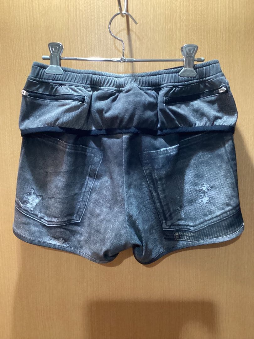 三津家着 マウンテンマーシャルアーツ rvddw デニム柄ショートパンツ S