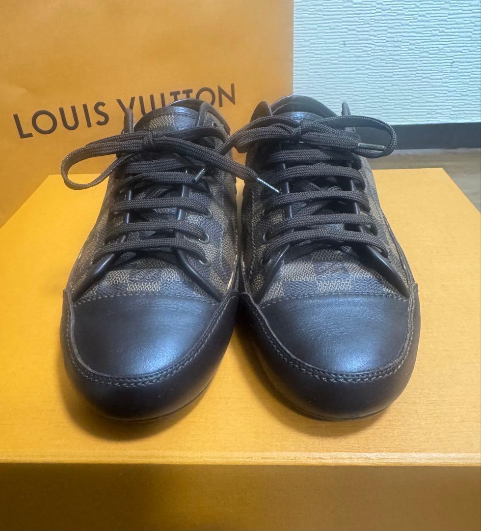 ルイヴィトン ダミエ スニーカー シューズ ローカット 26.5cm 茶色