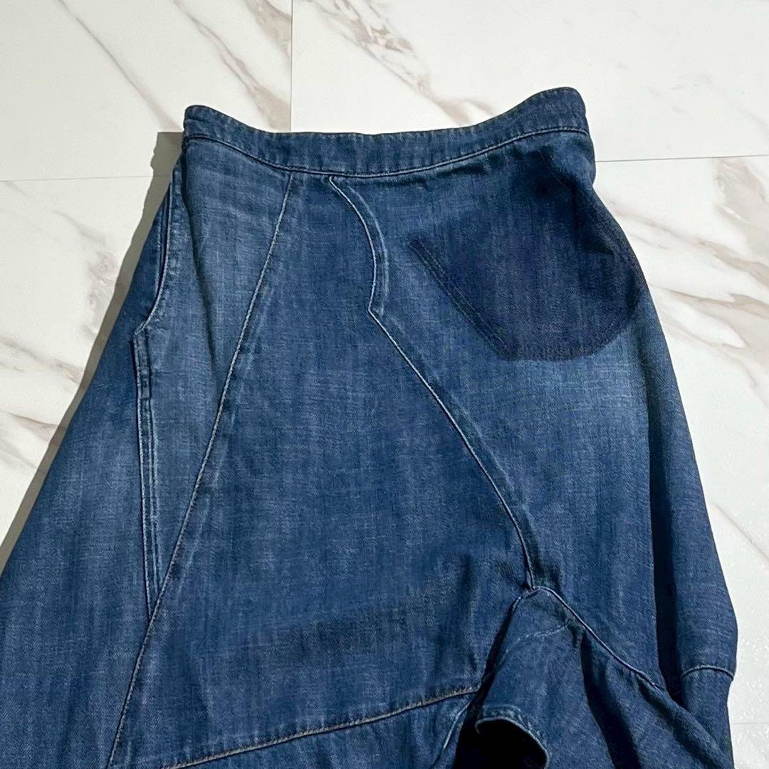 美品✨ LOEWE アシンメトリー デニムスカート パズル パッチワーク