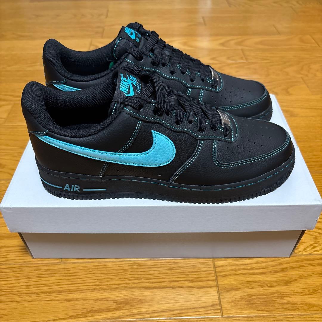 靴 Nike Air Force 1 Black Tiffany 26.5cm
