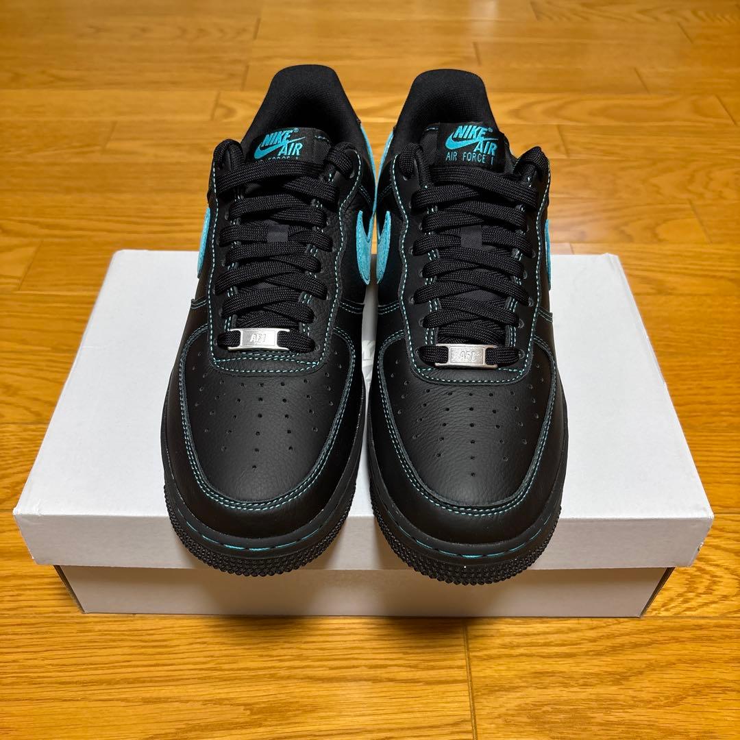 靴 Nike Air Force 1 Black Tiffany 26.5cm