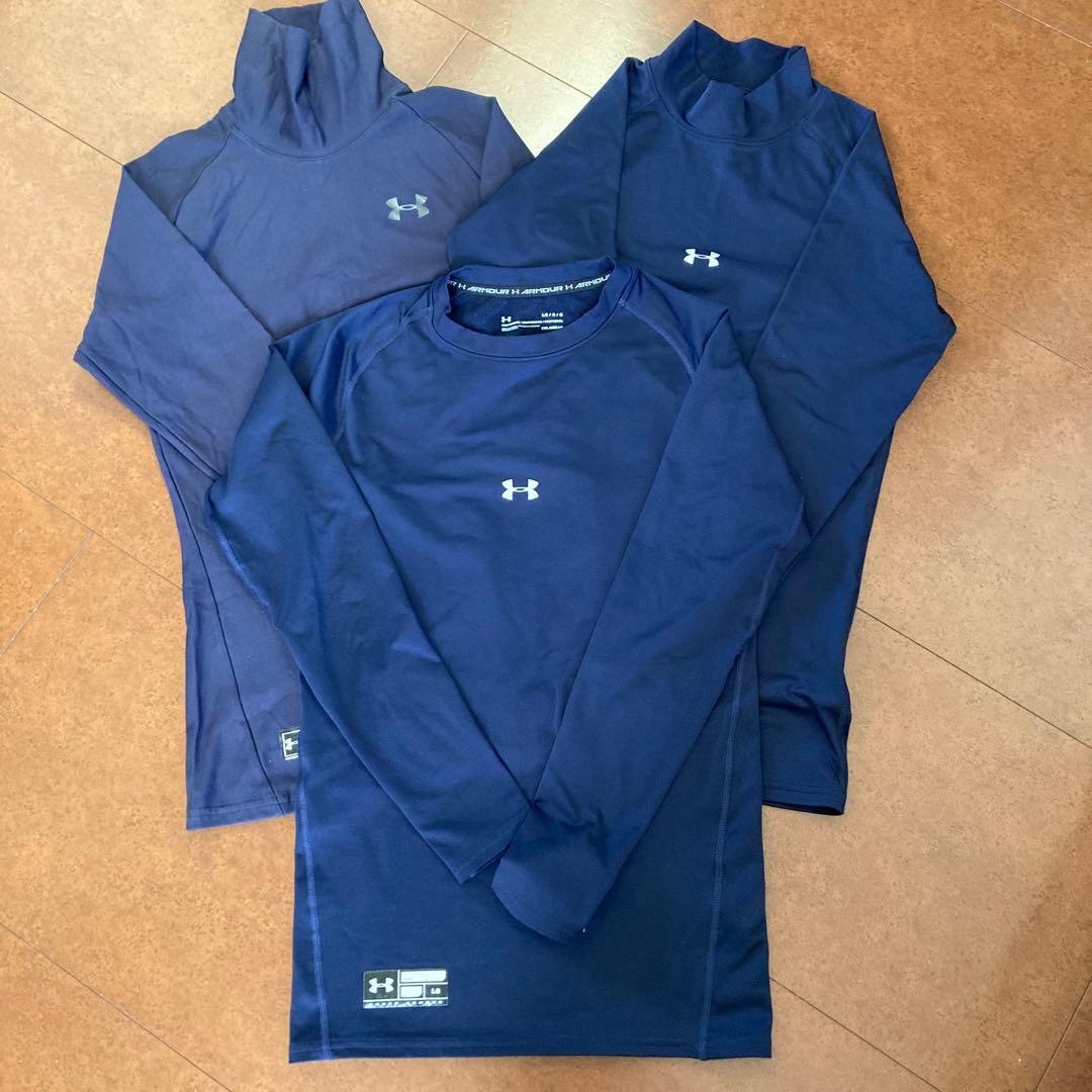 Under Armour 野球用アンダーシャツ LG ネイビー 3枚セット - メルカリ