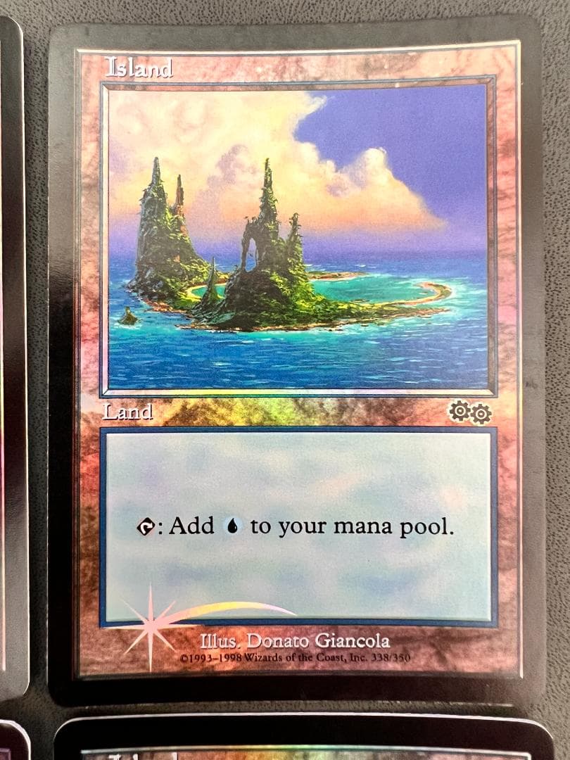 旧枠　foil　島/「アリーナFoilランド　USG-P」英語４枚