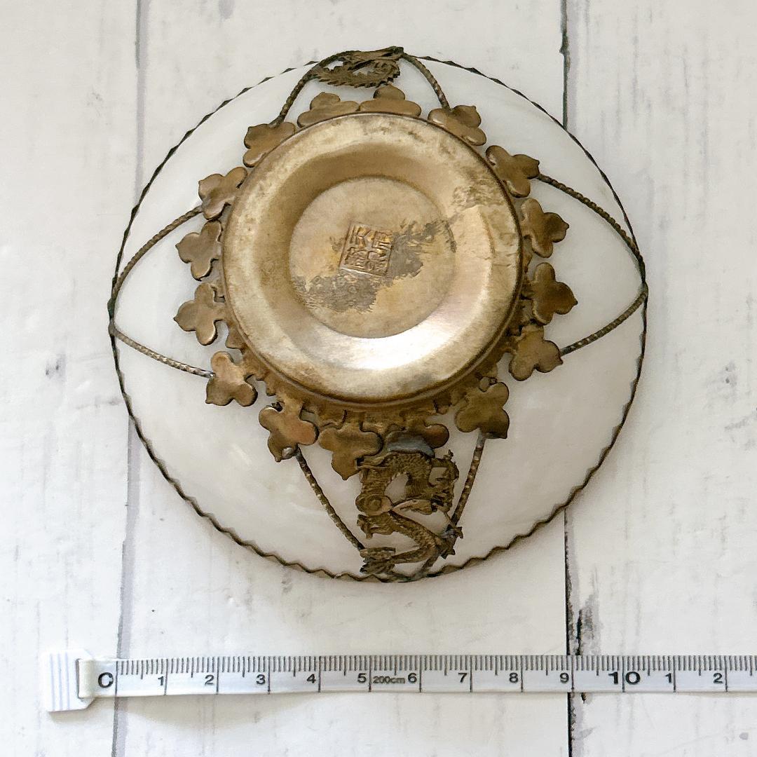 中国古美術 天府紋銀 白玉碗 鳳凰龍紋 玉製 茶碗 純銀 真鍮 天然石