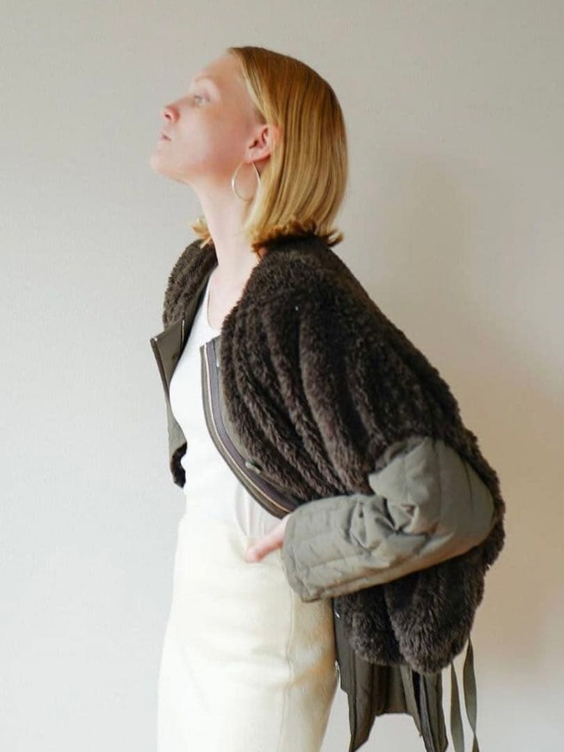 CLANE BOA VEST LAYERED DOWNCOAT - KHIKI - メルカリ