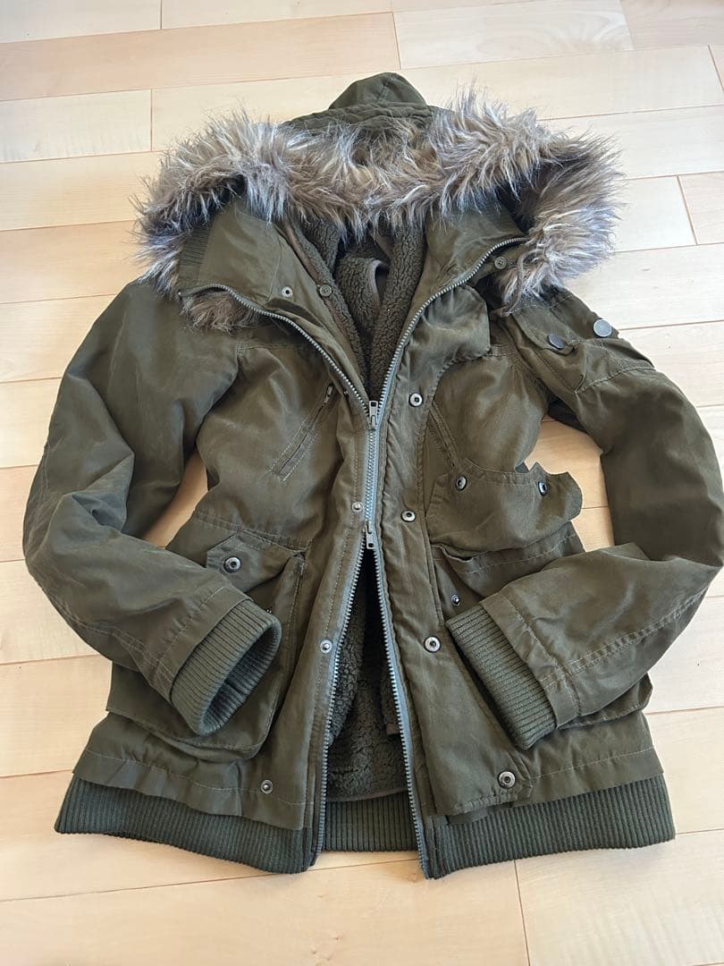 グランジ y2k ファー付きモッズコート ミリタリージャケット - メルカリ