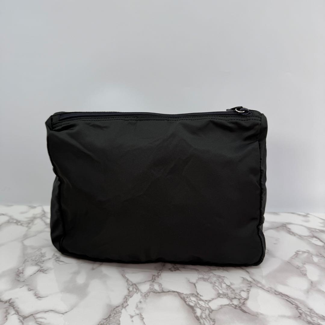 PRADA プラダ ポーチ ボディーバック ナイロン カーキ 三角プレート