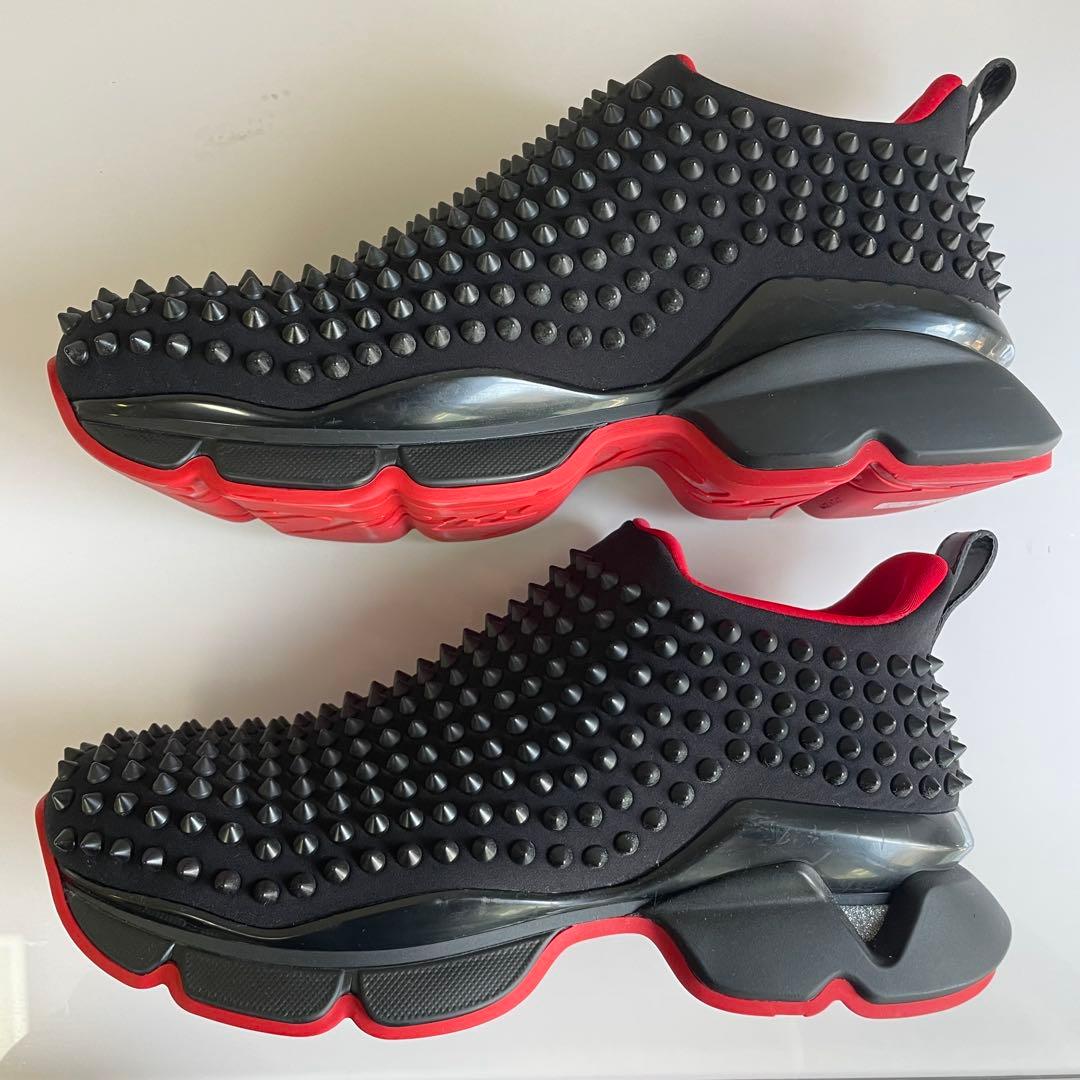 新品級 ルブタン スパイクソック スリッポンスニーカー 40.5 25.5cm