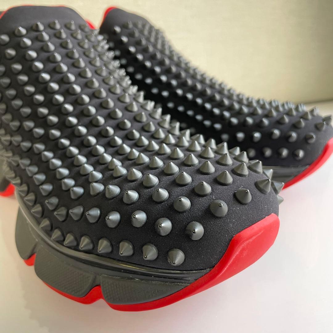 新品級 ルブタン スパイクソック スリッポンスニーカー 40.5 25.5cm