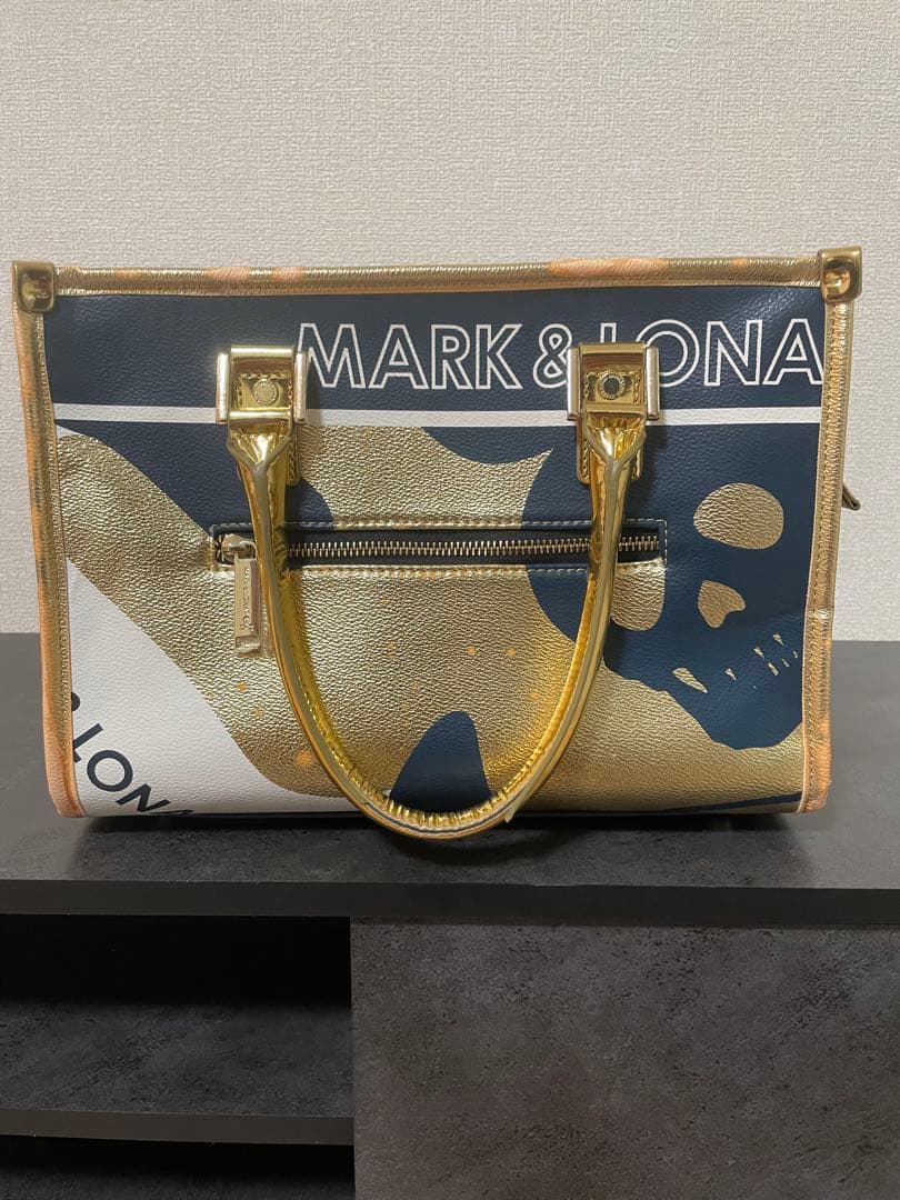 最終値下げ‼️MARK & LONA カートバッグキムタク使用ネイビー×ゴールド