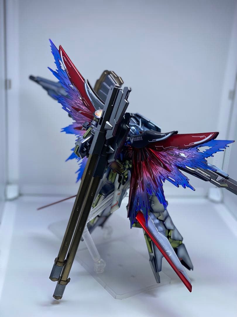 ガンプラ完成品HG デスティニーガンダムspecⅡ & ゼウスシルエット全塗装