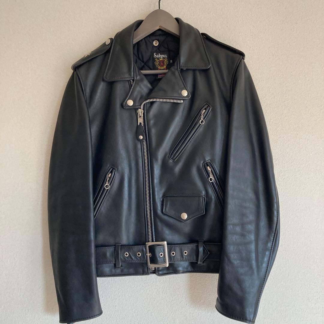 ミュウツーSchott ワンスター ダブルライダース 黒 613US 36 Schott N.Y.C（ショット） Schott ONESTAR RIDERS JACKET #613 ダブル