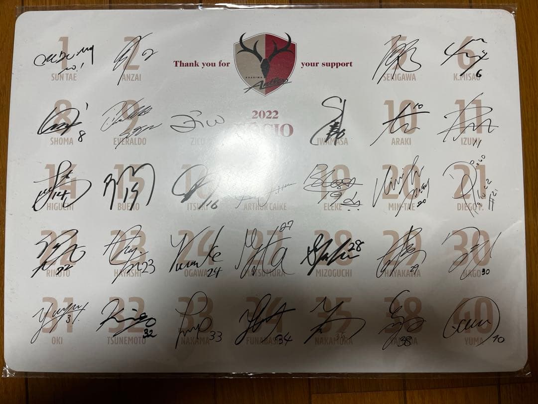 鹿島アントラーズ 全選手サインボード 2022 - メルカリ