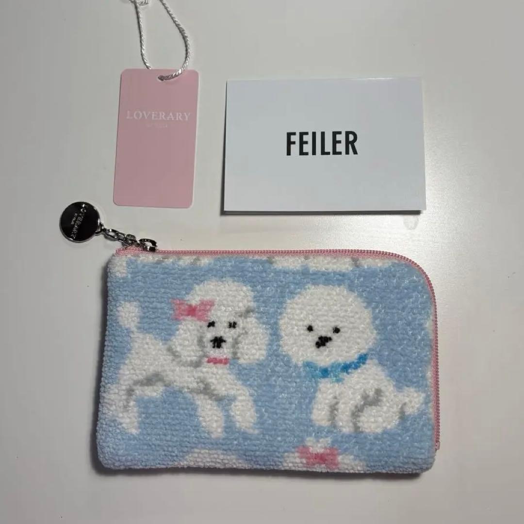 ポーチ モフモフワンチャン ラブラリーバイフェイラー L字 ペール