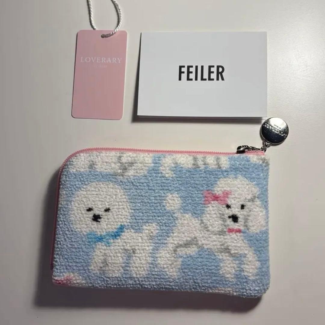 ポーチ モフモフワンチャン ラブラリーバイフェイラー L字 ペール