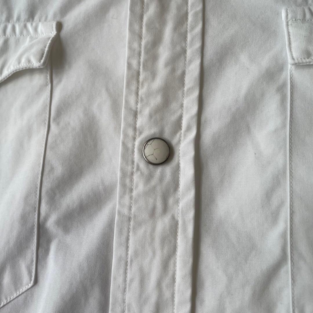 RRL ダブルアールエル ホワイト 白 ウエスタンシャツ 長袖 S - メルカリ