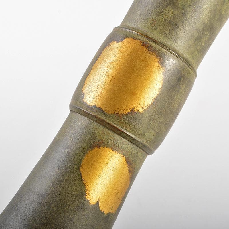 平安 秦蔵六造 塗金銅 立鼓式花瓶 共箱 D R7305 - メルカリ