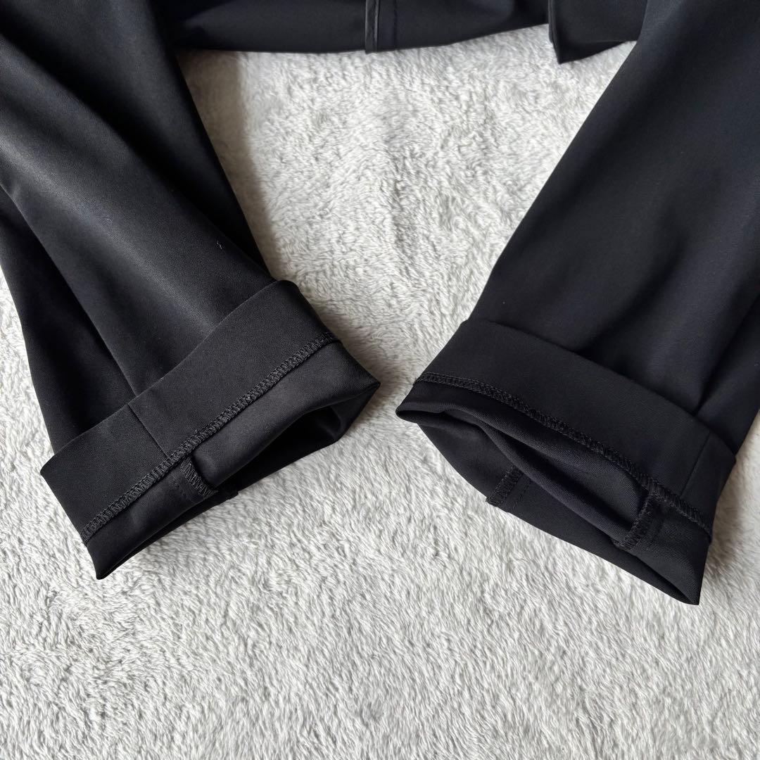 美品 PLST スーツ パンツスーツ ノーカラー ブラック M セットアップ