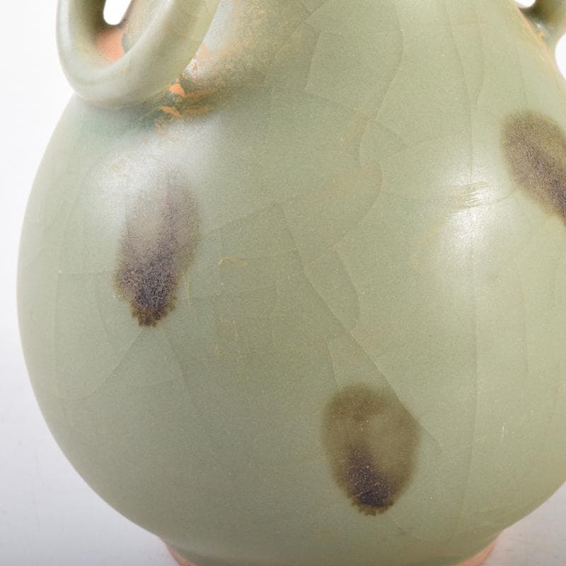 中国 龍泉窯 青磁 双耳不遊環瓶 C 6986 - メルカリ