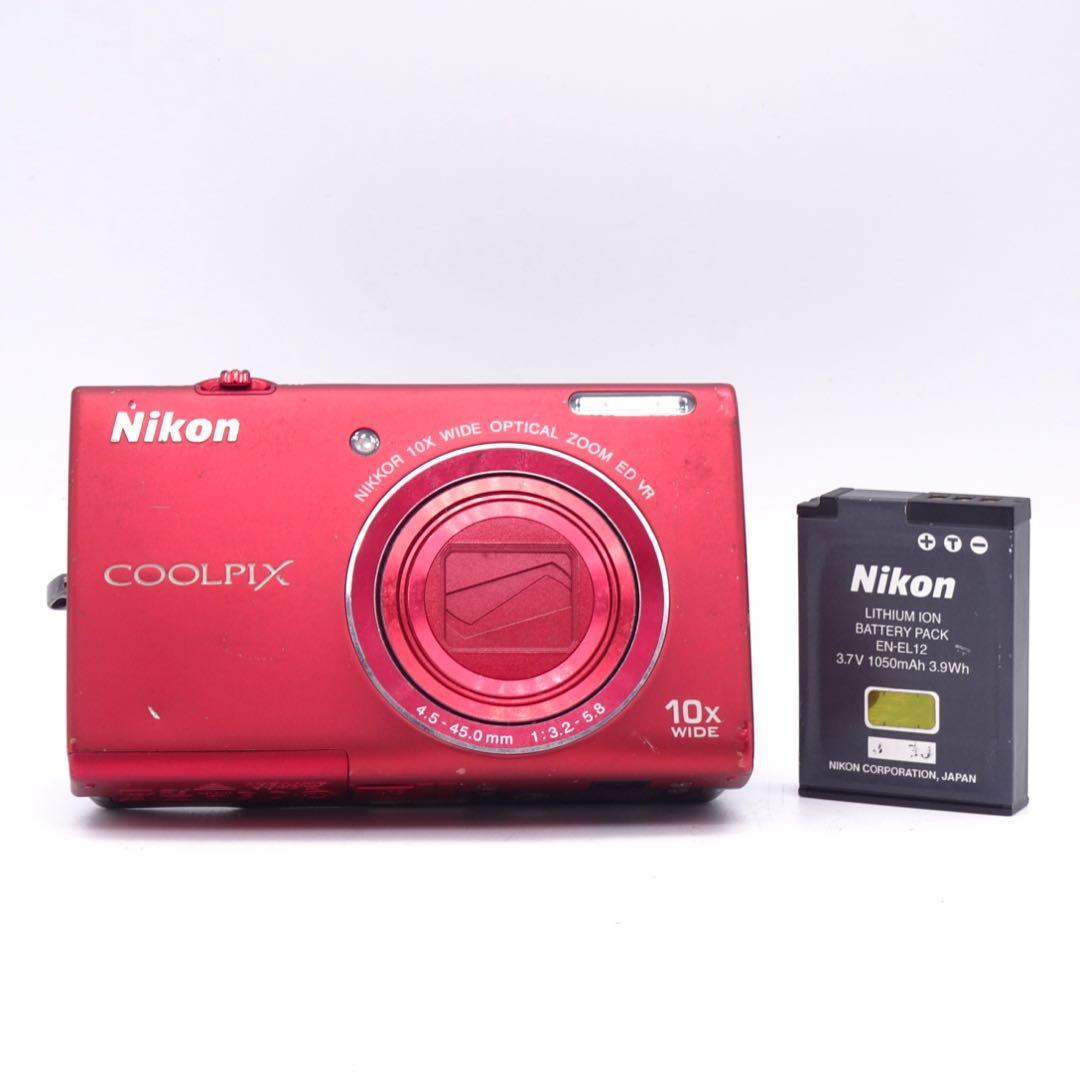 動作確認済】 Nikon COOLPIX S6200 レッド コンデジ - メルカリ