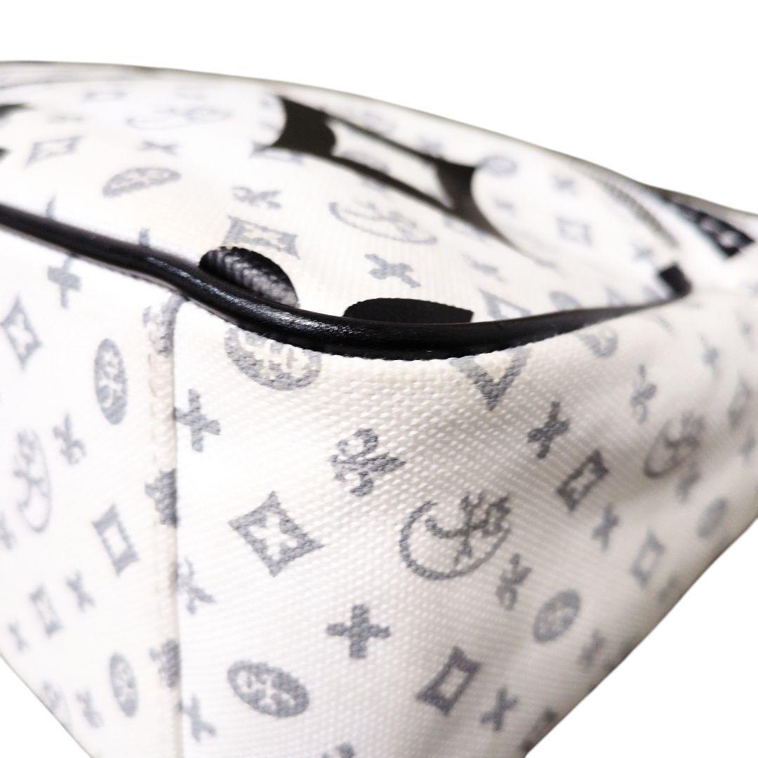 カステルバジャック モノグラム ハンドバッグ 白×黒 多収納 希少