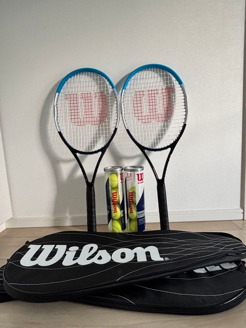 Wilson ウィルソン テニスラケット2本セット テニスボール7個 超美品