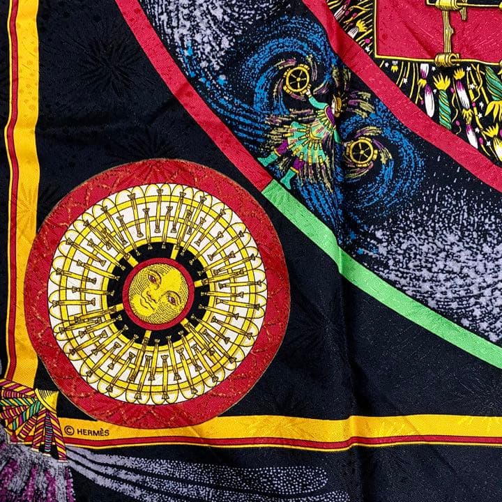 希少 エルメス カレ90 FEUX D' ARTIFICE 技巧の火 スカーフ - メルカリ