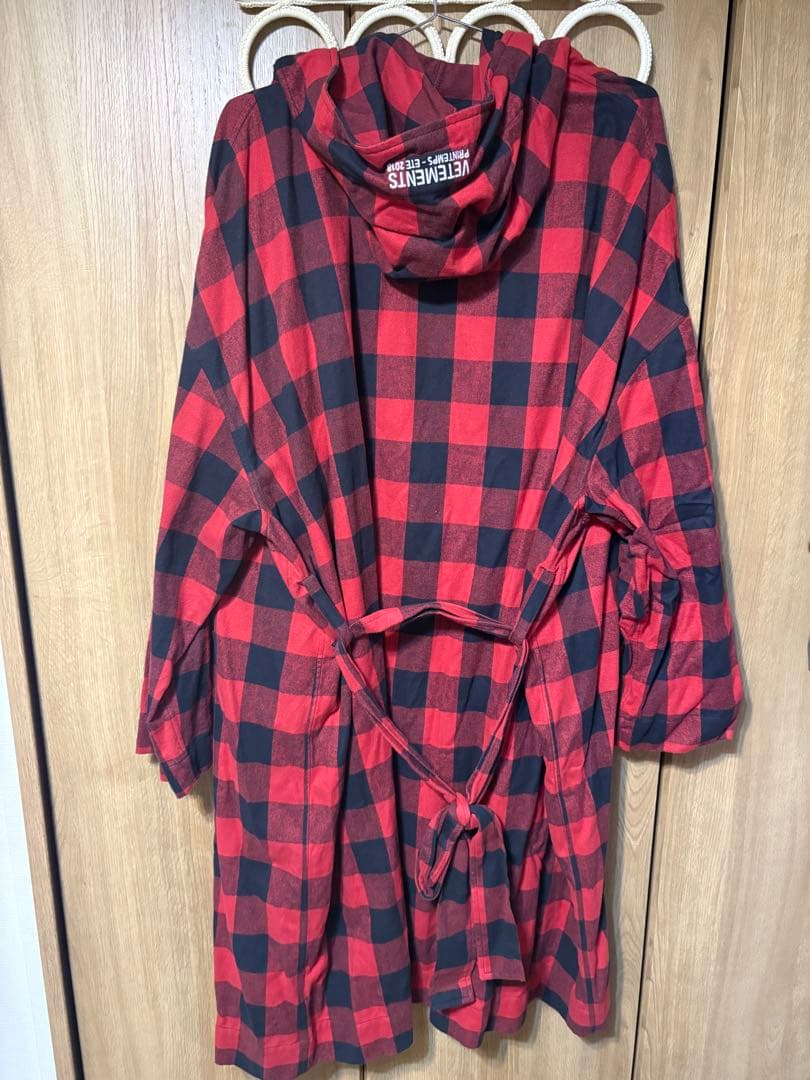 VETEMENTS(ヴェトモン) チェック柄 ネルガウンコートS バレンシアガ