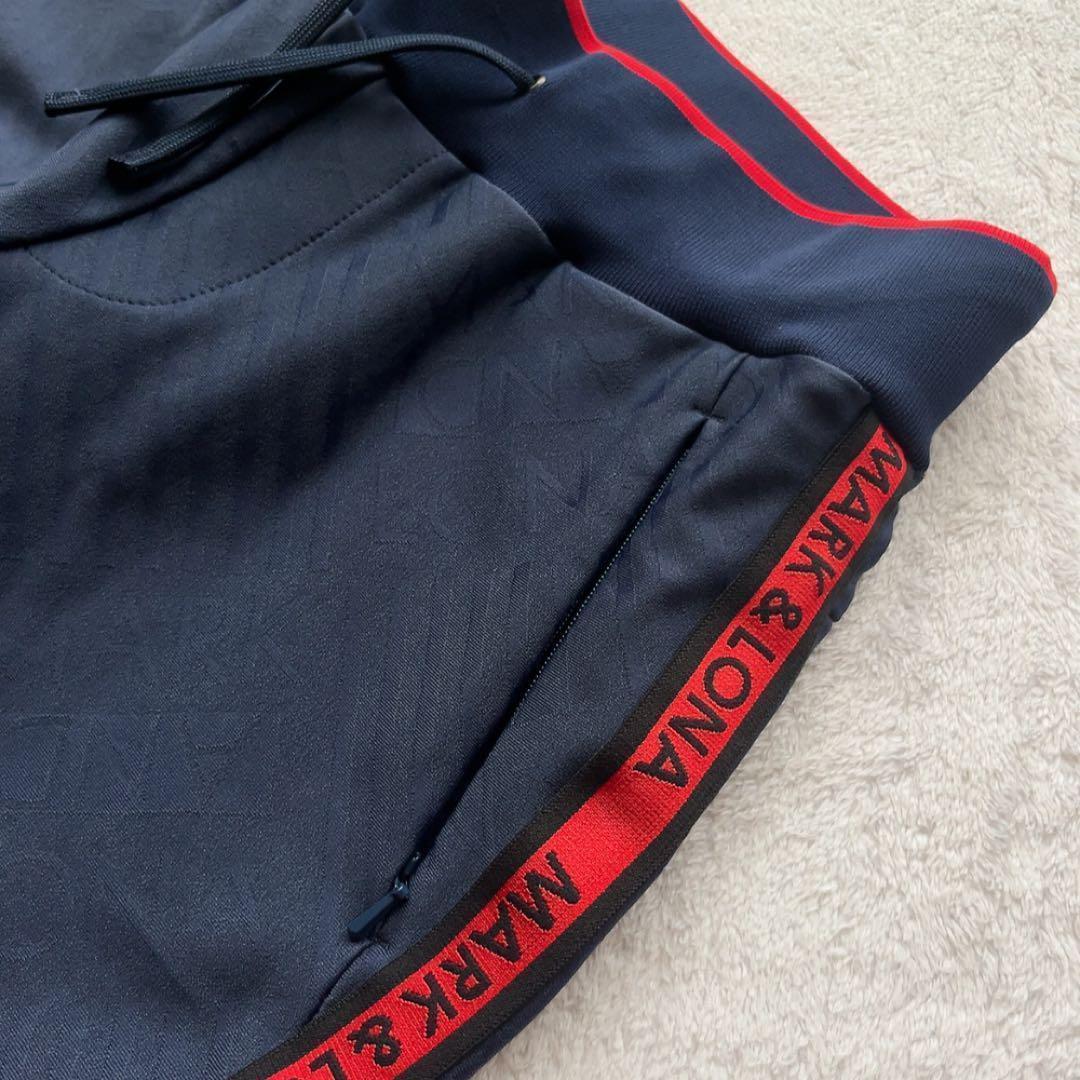美品 マークアンドロナ セットアップ ジャケット パンツ ジャージ ネイビー