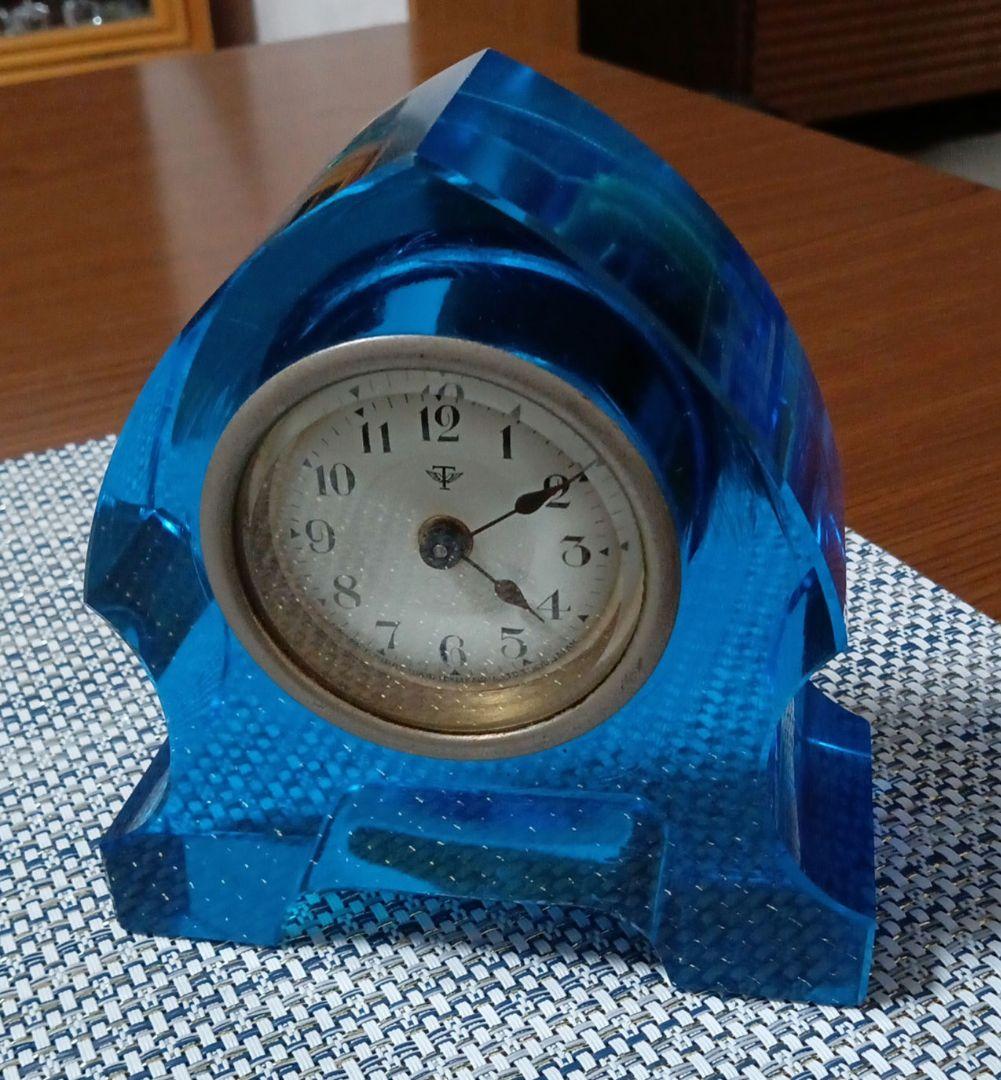東京時計のウランガラス　青色アーチ型置時計 2026年最新】ウランガラス時計の人気アイテム - メルカリ