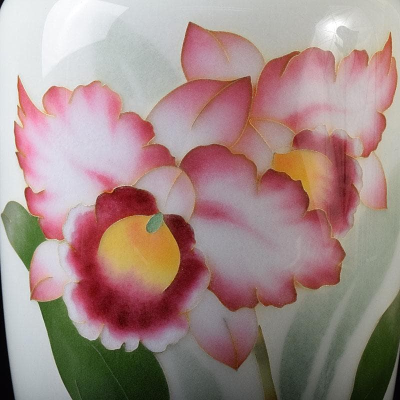 七宝焼 後藤七宝 後藤銅器店 花文 花瓶 書付箱 V R8181