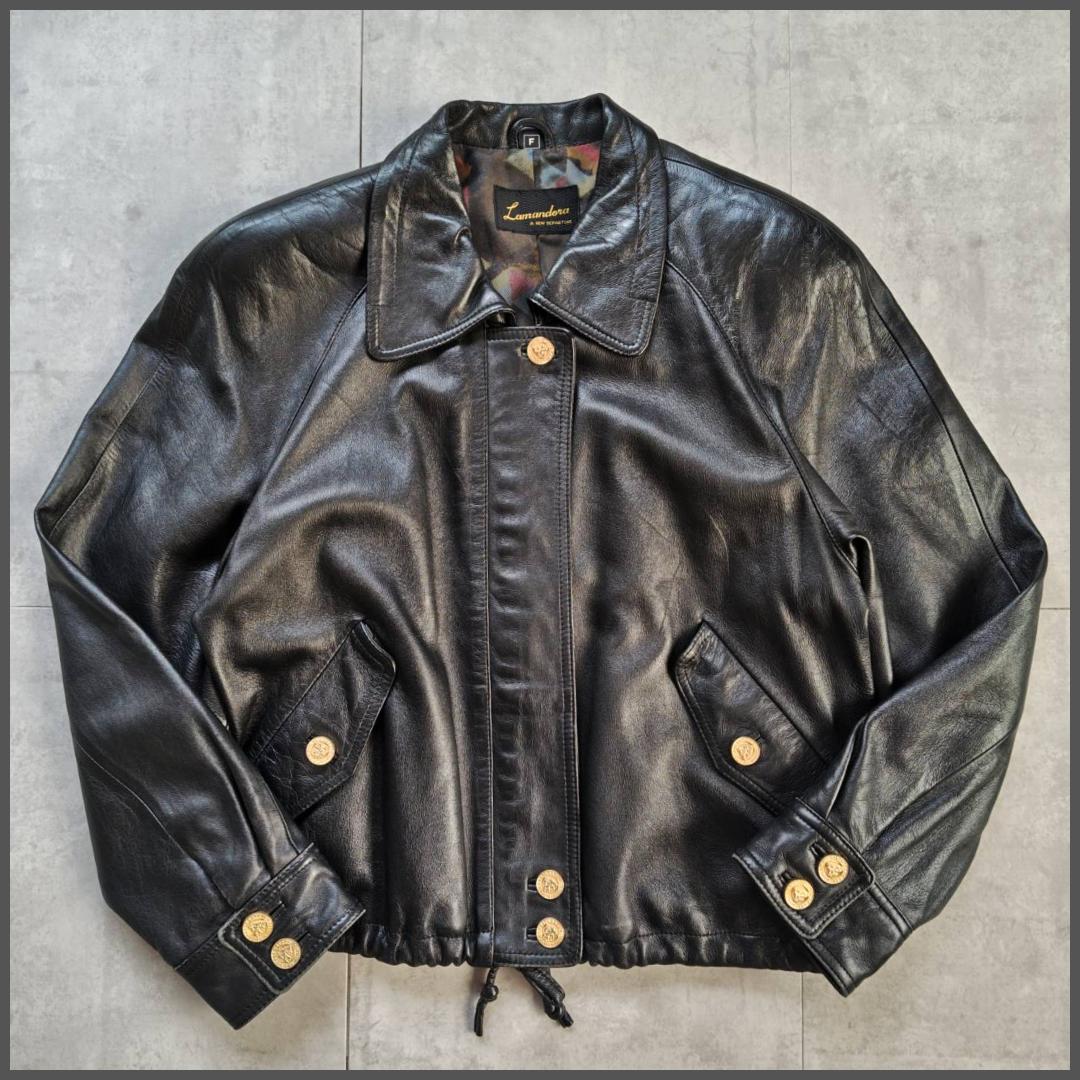 vintage レザージャケットフライトジャケット 短丈 黒 A-2 アメカジ