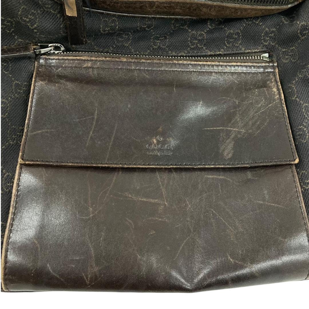 GUCCI グッチ ボディバッグ GGキャンバス レザー 101679 茶系 - メルカリ