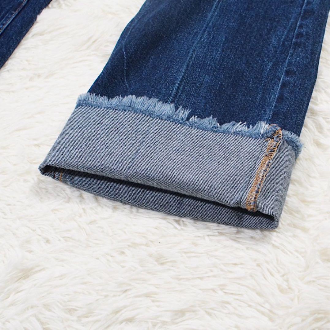 24年《RED CARD》Laura (W23)フレアパンツ カットオフ 加工