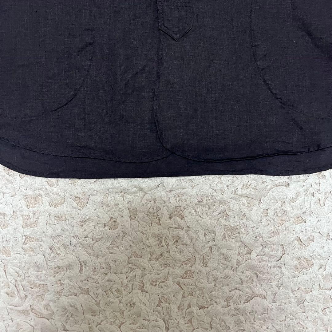 希少サイズ』 DANTON バンドカラーシャツ リネン100% 黒 【XL】 - メルカリ