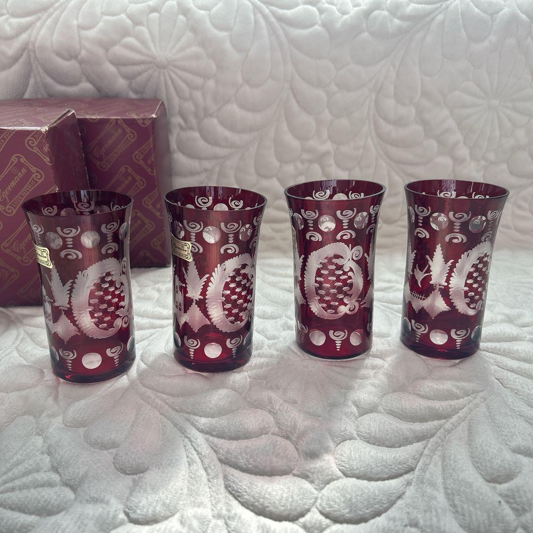 ボヘミア グラス4個セット エーゲルマン 箱付き - メルカリ