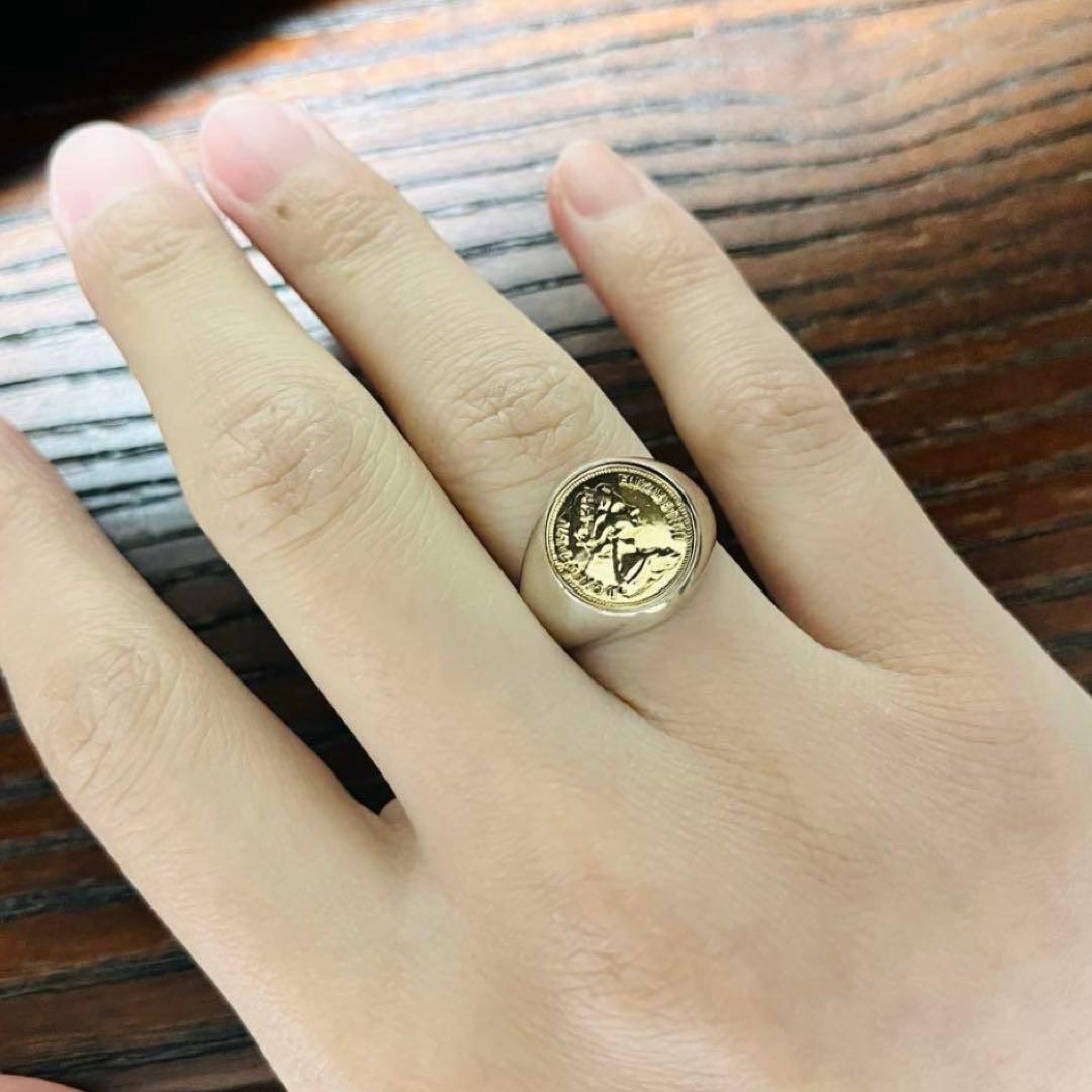 コインリング エリザベス女王 1970年 10k silver925 11号 - メルカリ