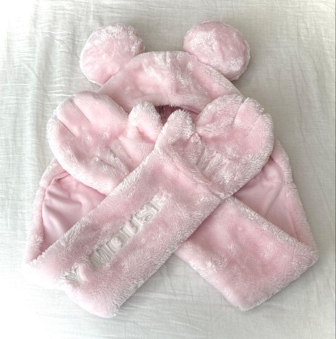 マフラーキャップ ピンク ミッキー