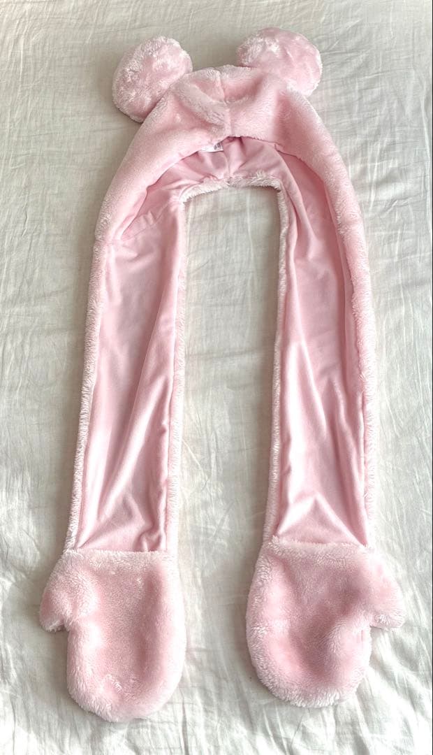 マフラーキャップ ピンク ミッキー