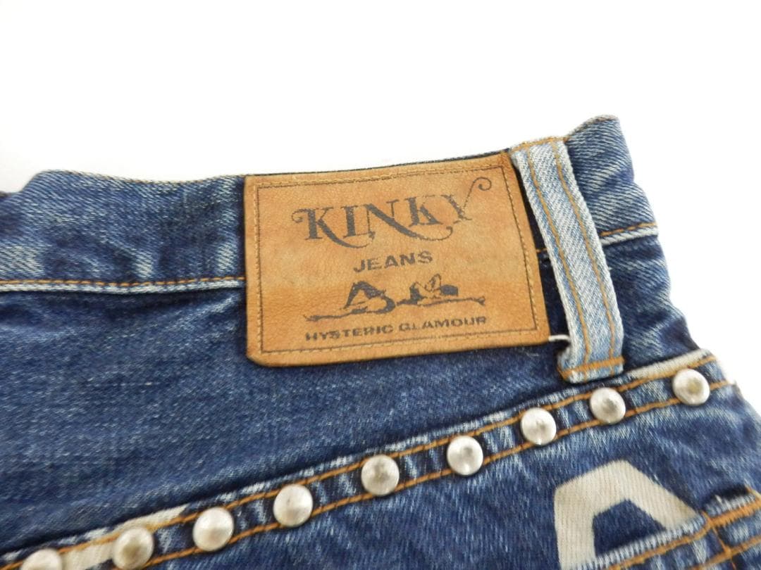 M1520 ヒステリックグラマー パッチワーク スタッズ フレアデニム