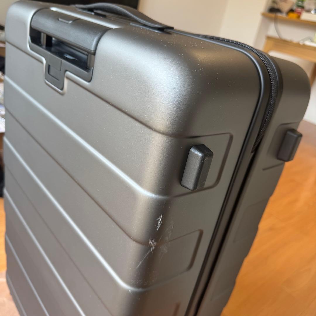 無印良品☆ストッパー機能 ハードキャリーケース グレー 75L - メルカリ