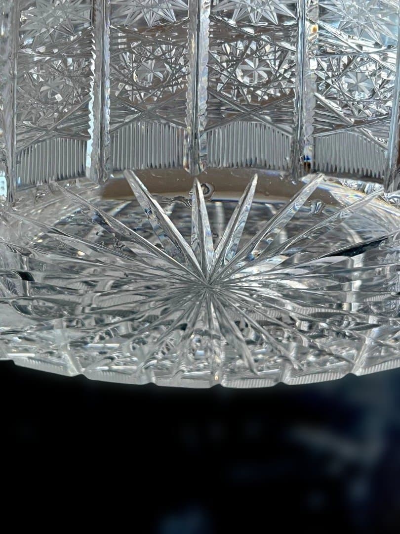 チェコ製 1970年代 ボヘミア ヴィンテージ クリスタル 花器 - メルカリ