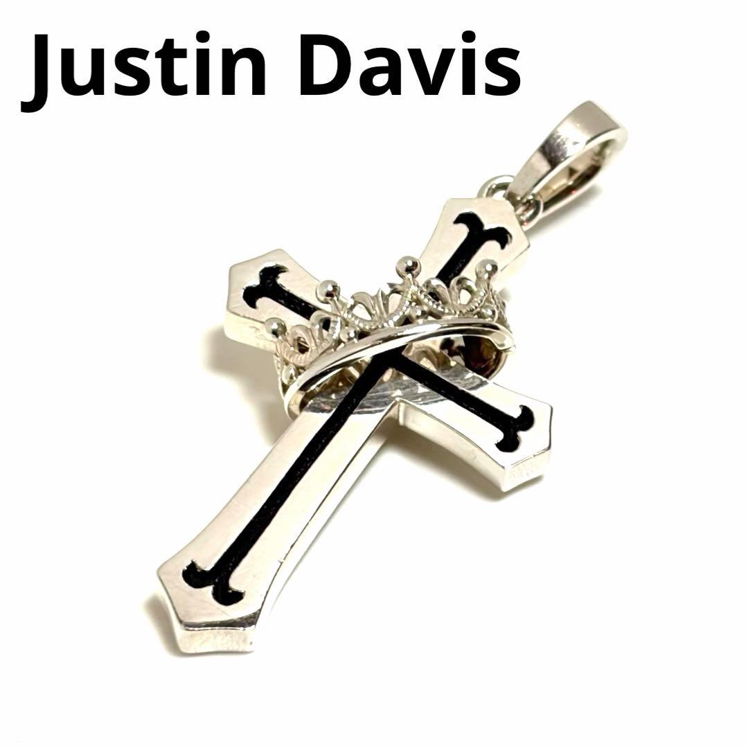 Acid Justin Davis CROSS WITH CROWN 美品 CROSS with CROWN/STONE ペンダント | ジャスティン デイビス（JUSTIN