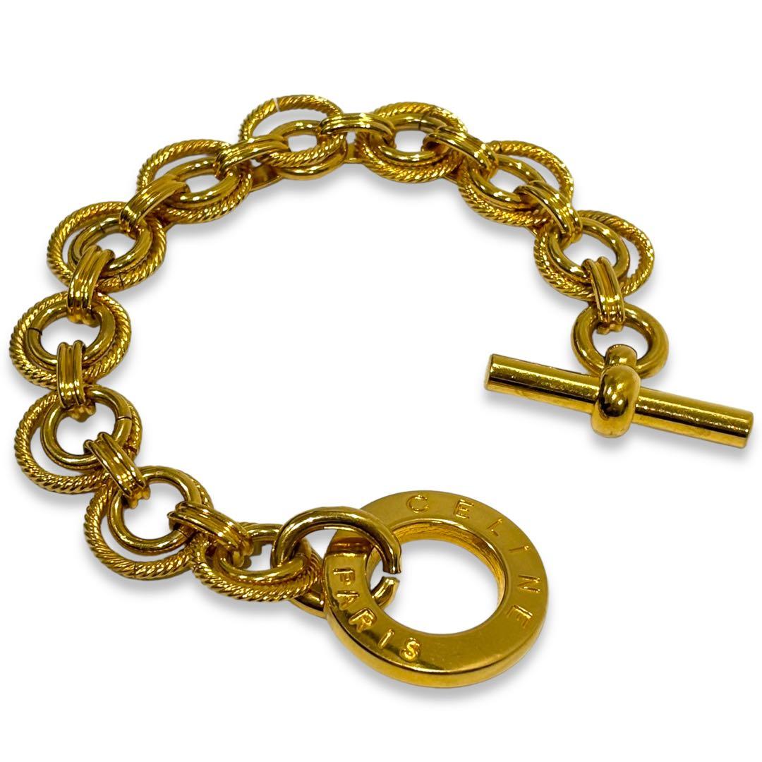 CELINE セリーヌ 80s 90s ヴィンテージ 金 ブレスレット - メルカリ